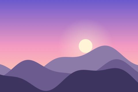 Terraced vineyard in violet light
